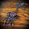 【ネクロマンス NECROMANCE】 ドロップパープルスパイダーネックレス Drop Purple Spider Necklace ＜パープル/Purple/紫＞ 蜘蛛