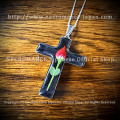 【ネクロマンス NECROMANCE】 ミニローズクロスネックレス Mini Rose Cross Necklace ＜ブラック/Black/黒＞ 薔薇 十字架