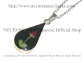 【ネクロマンス NECROMANCE】 ミニローズティアーネックレス Mini Rose Tear Necklace ＜ブラック/Black/黒＞ 薔薇 涙型