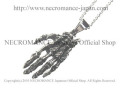 【ネクロマンス NECROMANCE】 リアルシルバーボーンハンドネックレス Real Silver Bone Hand Necklace 骸骨