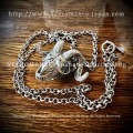 【ネクロマンス NECROMANCE】 シルバーアンテロープスカルネックレス Silver Antelope Necklace 羚羊