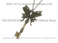 【ネクロマンス NECROMANCE】 ブラスバタフライキーネックレス Brass  Butterfly Key Necklace ＜Brass / Single joint＞ 蝶々 鍵
