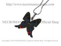 【ネクロマンス NECROMANCE】リアルバタフライウィングネックレス Real Butterfly Wing Necklace＜ペリアンデルツバメシジミタテハ＞蝶々