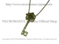 【ネクロマンス NECROMANCE】 ブラスローズ＆キー ネックレス Brass Rose and Key Necklace 薔薇 鍵 バラ