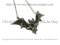 【ネクロマンス NECROMANCE】 ビックフライングバットネックレス Big Frying Bat Necklace 蝙蝠 コウモリ