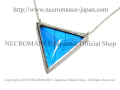 【ネクロマンス NECROMANCE】リアルバタフライウィングトライアングルネックレス Real Butterfly Wing Triangle Necklace ＜メネラウスモルフォ＞ 蝶々 羽