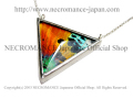 【ネクロマンス NECROMANCE】リアルバタフライウィングトライアングルネックレス Real Butterfly Wing Triangle Necklace ＜サンセットモス/後翅＞ 蝶々 羽