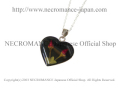 【ネクロマンス NECROMANCE】 ダブルミニローズハートネックレス Double Mini Rose heart Necklace ＜ブラック/Black/黒＞ 薔薇 ハート型