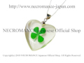 【ネクロマンス NECROMANCE】 ラージハートフォーリーフクローバーネックレス Large Heart Four Leaf Clover Necklace  幸運 ４つ葉