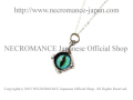 【ネクロマンス NECROMANCE】 シルバー義眼ネックレス Silver Glass Eye Necklace ＜エメラルド グリーン/Emerald Green/緑＞ 目玉 悪魔 ドラゴン Dragon 龍