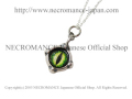 【ネクロマンス NECROMANCE】 シルバー義眼ネックレス Silver Glass Eye Necklace ＜グリーン イエロー/Green Yellow/緑黄＞ 目玉 悪魔 ドラゴン Dragon 龍