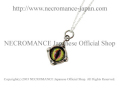 【ネクロマンス NECROMANCE】 シルバー義眼ネックレス Silver Glass Eye Necklace ＜グリーン ヘーゼル/Green Hazel/緑茶＞ 目玉 悪魔 ドラゴン Dragon 龍