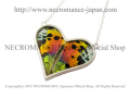 【ネクロマンス NECROMANCE】【数量限定】シルバーラージハート リアルバタフライウィングネックレス Silver Large Heart Real Butterfly Wing Necklace ＜サンセットモス＞ 蝶々 羽 ハート型