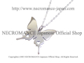 【ネクロマンス NECROMANCE】 シルバーバタフライハートネックレス Silver Butterfly Heart Necklace 蝶々 シルバー