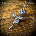 【ネクロマンス NECROMANCE】 シルバーローズネックレス Silver Rose Necklace 薔薇 一目惚れ シルバー