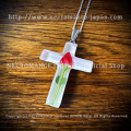 【ネクロマンス NECROMANCE】 ミニローズクロスネックレス Mini Rose Cross Necklace ＜ホワイト/White/白＞ 薔薇 十字架