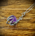 【ネクロマンス NECROMANCE】 アメジスト ボーンハンド ネックレス Amethyst Bone Hand Necklace 紫水晶 骸骨