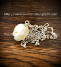 【ネクロマンス NECROMANCE】 スカル パール ネックレス ＜ホワイト/White/白色＞ Skull pearl Necklace 真珠 淡水パール 骸骨