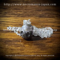 【ネクロマンス NECROMANCE】 スカル パール ネックレス ＜ブラック/Black/黒＞ Skull pearl Necklace 真珠 淡水パール 骸骨