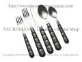 【ネクロマンス NECROMANCE】【限定】スカルカトラリーセット Skull Cutlery Set＜スプーン・フォーク・ナイフ/Spoon Fork Knife＞骸骨