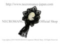 【ネクロマンス NECROMANCE】 ブラックレースカメオブローチ Black Lace Cameo Brooch 喪章 葬儀