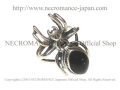 【ネクロマンス NECROMANCE】 オニキススパイダーポイズンリング Onyx Spider Poison Ring 蜘蛛 毒 シルバー