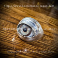 【ネクロマンス NECROMANCE】 シルバー義眼リング Silver Glass Eye Ring ＜ヘーゼル/Hazel＞ 目玉
