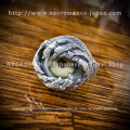【ネクロマンス NECROMANCE】 シルバードラゴンクロー義眼リング Silver Dragon Claw Glass Eye Ring ＜グリーン/Green/緑＞ 爪 龍 目玉