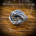 【ネクロマンス NECROMANCE】 シルバードラゴンクロー義眼リング Silver Dragon Claw Glass Eye Ring ＜ヘーゼル/Hazel＞ 爪 龍 目玉