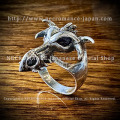 【ネクロマンス NECROMANCE】 シルバードラゴンスカルリング Silver Dragon Skull Ring 龍 骸骨