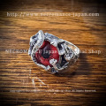 【特別限定版】【ネクロマンス NECROMANCE】 シルバーロールドラゴン義眼リング Silver Roll Dragon Glass Eye Ring ＜ヴァンパイア レッド/Vampire Red/赤＞ 龍 目玉