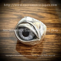 【ご予約受付中】【ネクロマンス NECROMANCE】【数量限定】シルバーNEW義眼リング Silver New Eye Ring ＜グレー/Gray＞ 目玉