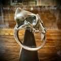 【ネクロマンス NECROMANCE】 シルバー サーベルタイガー リング Silver Saber Tiger Skull Ring 骸骨  スミロドン 剣歯虎