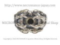【ネクロマンス NECROMANCE】ボーンハンド義眼リング Bone Hand Glass Eye Ring ＜ブルー/Blue/青＞目玉 骸骨