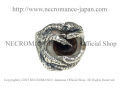 【ネクロマンス NECROMANCE】【数量限定受注生産】 シルバーイーヴィルクロー義眼リング Silver Evil Crow Glass Eye Ring ＜ヘーゼル/Hazel/茶色＞ 目玉 邪悪 爪