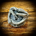 【ネクロマンス NECROMANCE】【数量限定受注生産】 シルバーイーヴィルクロー義眼リング Silver Evil Crow Glass Eye Ring ＜ブルーキャットアイ/Blue Cat Eye/青猫目＞ 目玉 邪悪 爪
