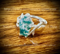 【ネクロマンス NECROMANCE】 モスアゲート シルバーコフィンリング Moss Agate Silver Coffin Ring 瑪瑙 めのう 指輪