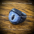 【数量限定 ご予約受付中】【ネクロマンス NECROMANCE】 レザー義眼リング Leather Eye Ring ＜ブルーキャット/Blue Cat/青色猫目＞ 目玉 革