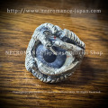 【ネクロマンス NECROMANCE】【数量限定受注生産】 シルバーイーヴィルクロー義眼リング Silver Evil Crow Glass Eye Ring ＜ブルーグレー/Blue Gray＞ 目玉 邪悪 爪
