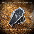 【数量限定】【ネクロマンス NECROMANCE】 シルバー棺桶ゴーストリング ＜ブラック/Black/黒＞ Silver Coffin Ghost Ring 幽霊 骸骨