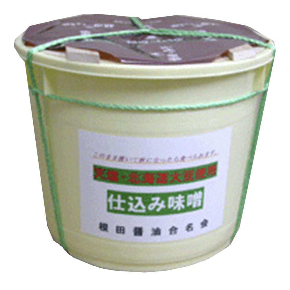 仕込みみそ（すぐ食べられません。仕込んだだけの状態です。タルと重石付き。熟成管理はお客様でお願いします。3月から6月までの期間限定商品）受注生産のため着日の指定はできません。