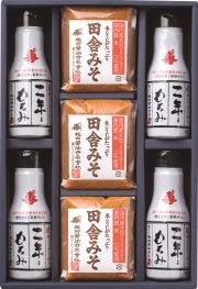 味噌と醤油の詰合せ　田舎みそ500g×3個、二年もろみ醤油鮮度ボトル200ml×4本（ND604）