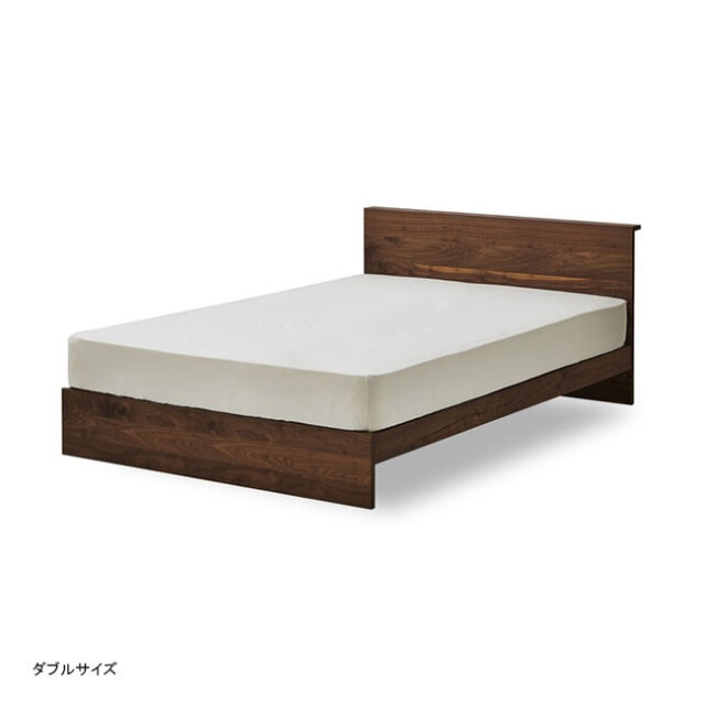 日本製ウォールナット無垢材ベッドフレーム「ブンロク」ニッポネア