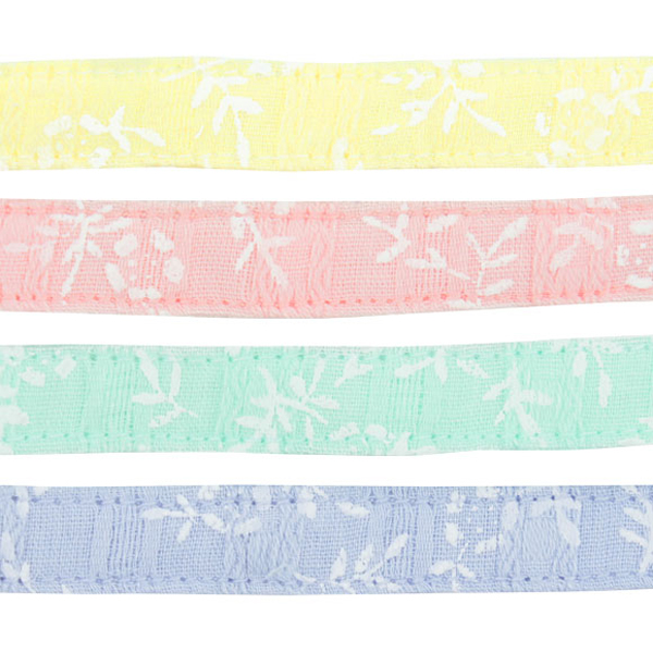 猫の首輪　パステルフラワー