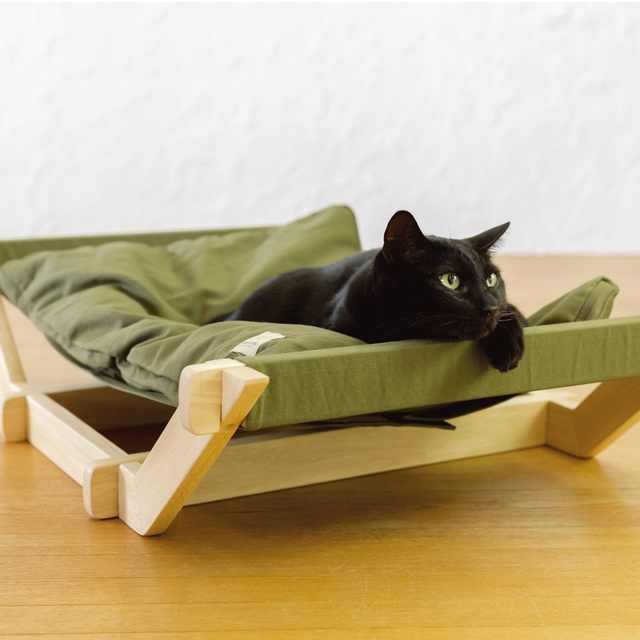 ラタン製　ハンモック型猫ベッド　黒　猫ベッド 猫 ベッド ラタン ペットベッド ドーム型 猫ハンモック 猫ちぐら