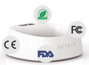 安全素材のペット用フードボウル