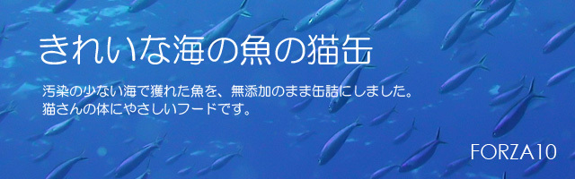 無添加の魚の猫用缶詰　FORZA10