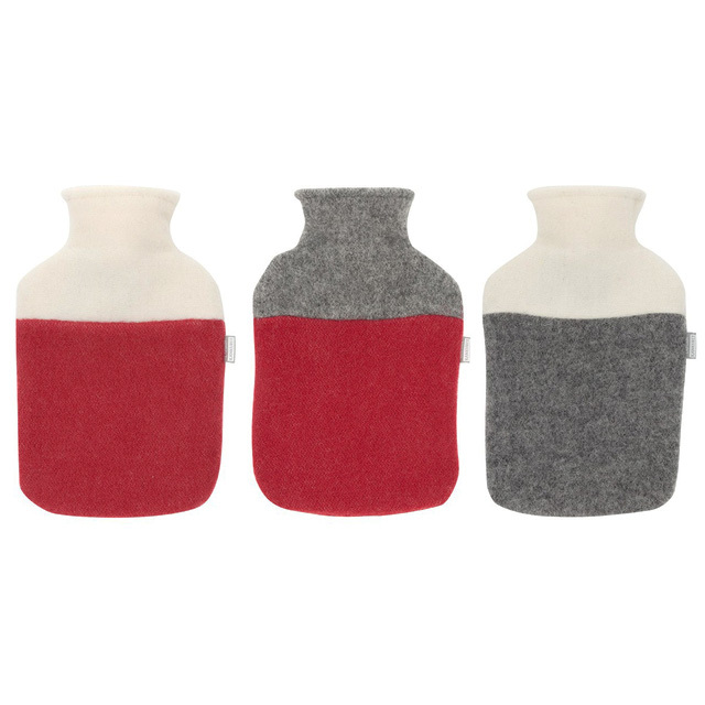 ラプアンカンクリ ウール素材 ツートンカラー 湯たんぽ 2個セット