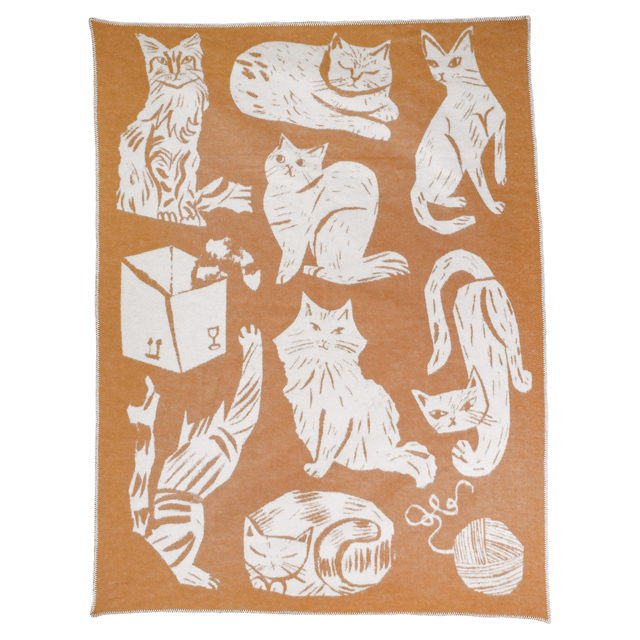 北欧ウールブランケット ネコの日｜猫グッズ通販店 nekomono