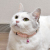 猫の首輪　小花　ピンク